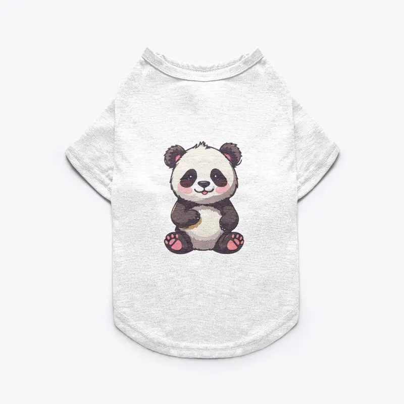 Cute Panda T-shirt. T-Shirt.
